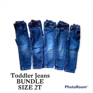 Toddler Girl | Denim Jeans Bundle | 5 Pairs | Size 2T | Preowned Great Condition